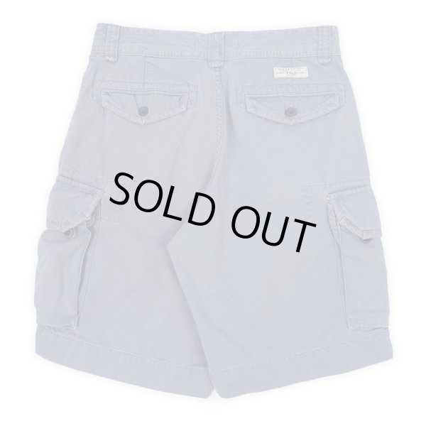 画像2: 00's Polo Ralph Lauren 6ポケット カーゴショーツ “Light Blue” (2)