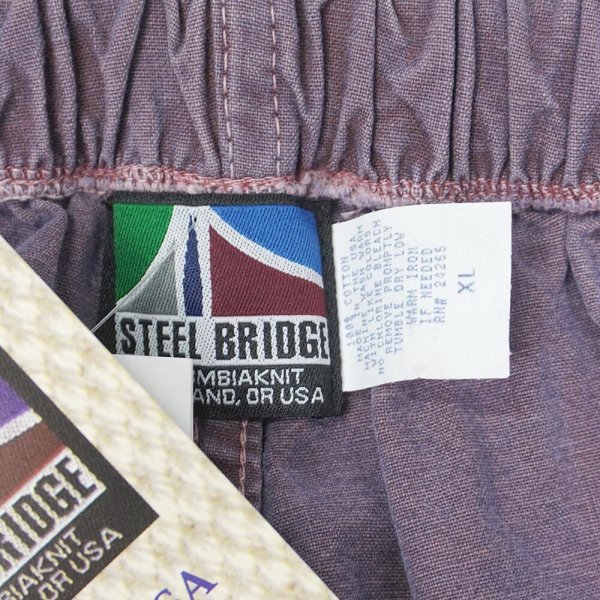 画像3: 90's STEEL BRIDGE カラーシャンブレー ショーツ "PURPLE / MADE IN USA / DEADSTOCK" (3)