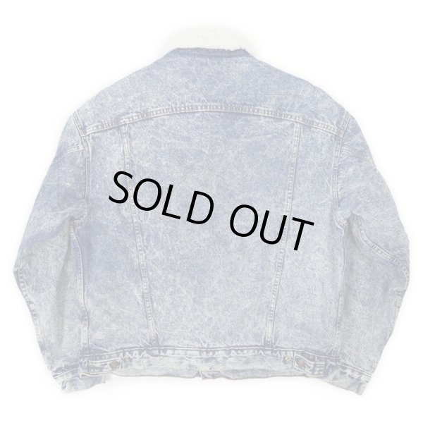 画像2: 80's Levi's デニムボアジャケット "ケミカルウォッシュ / MADE IN USA" (2)