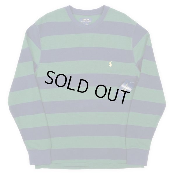 画像1: 00's Polo Ralph Lauren ボーダー柄 L/S サーマル "DEADSTOCK" (1)