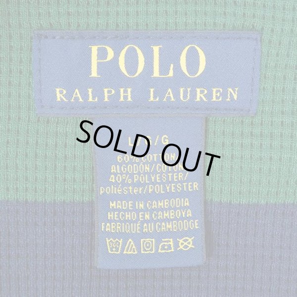 画像2: 00's Polo Ralph Lauren ボーダー柄 L/S サーマル "DEADSTOCK" (2)