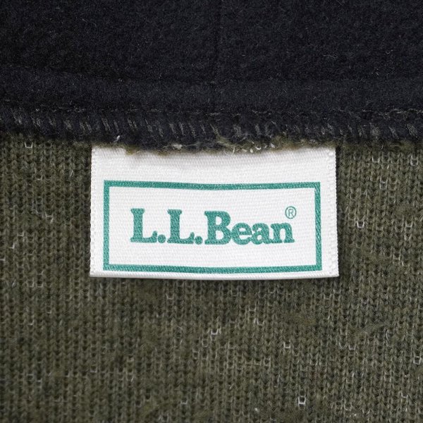 画像2: 90's L.L.Bean モックネック フリースカットソー "OLIVE" (2)