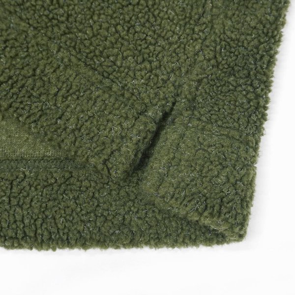 画像4: 90's L.L.Bean モックネック フリースカットソー "OLIVE" (4)