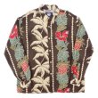 画像1: 90's JAMS WORLD L/S レーヨンハワイアンシャツ "PINEAPPLE PALM" (1)