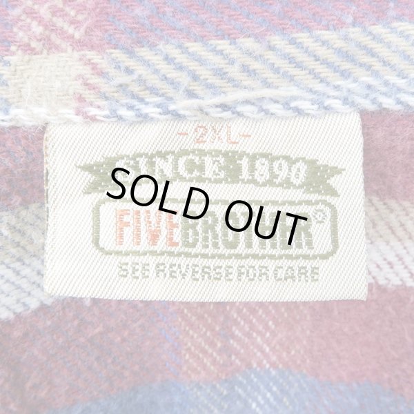 画像3: 90's FIVE BROTHER ヘビーネルシャツ “MADE IN USA / 2XL” (3)