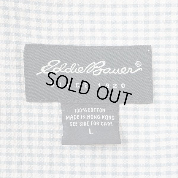 画像2: 00's Eddie Bauer S/S シアサッカー ボタンダウンシャツ (2)