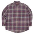 画像1: 90-00's ST JOHN'S BAY フランネル ボタンダウンシャツ "DEADSTOCK / Burgundy Plaid" (1)
