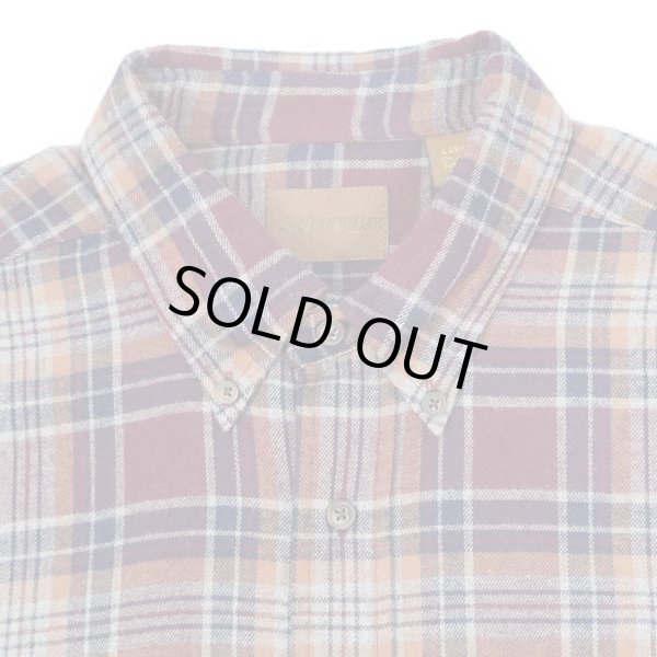 画像3: 90-00's ST JOHN'S BAY フランネル ボタンダウンシャツ "DEADSTOCK / Burgundy Plaid" (3)