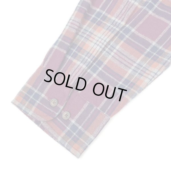 画像4: 90-00's ST JOHN'S BAY フランネル ボタンダウンシャツ "DEADSTOCK / Burgundy Plaid" (4)