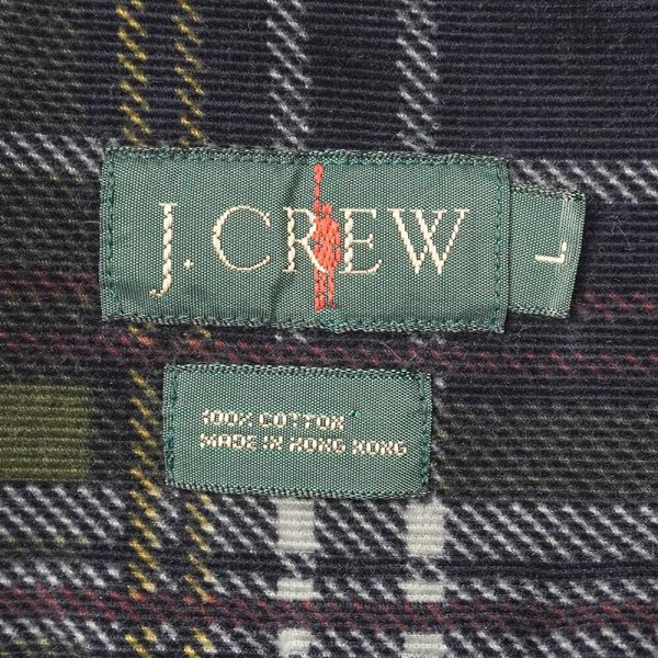 画像2: 90's J.CREW プリントコーデュロイ ボタンダウンシャツ (2)