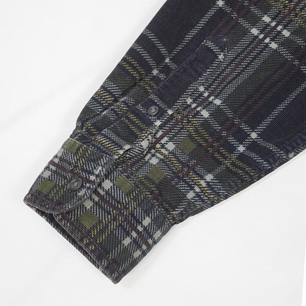 画像4: 90's J.CREW プリントコーデュロイ ボタンダウンシャツ (4)