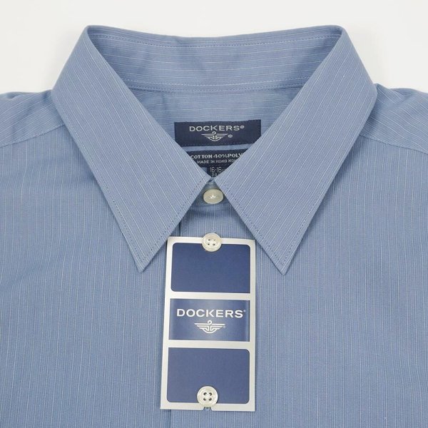 画像3: 00's DOCKERS ストライプ柄 レギュラーカラーシャツ "DEADSTOCK" (3)