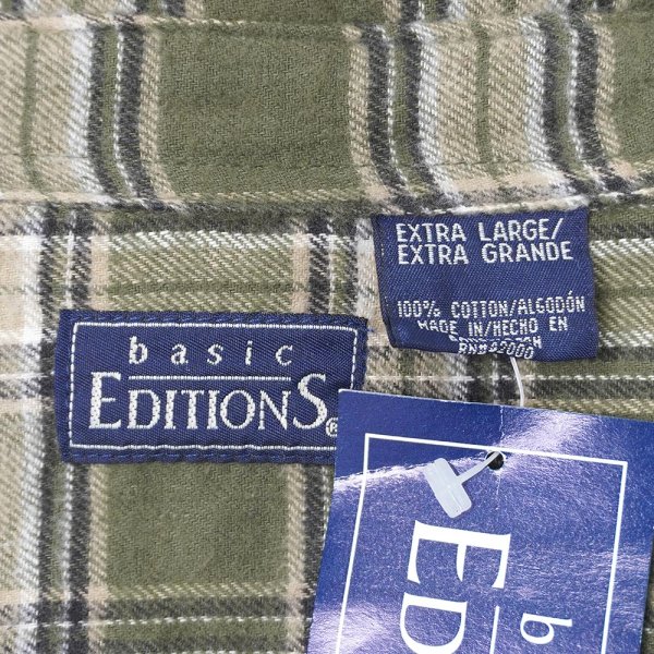 画像2: 90's BASIC EDITIONS フランネルシャツ "DEADSTOCK" (2)