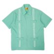 画像1: 90s The GENUINE HABAND GUAYABERA キューバシャツ "GREEN" (1)