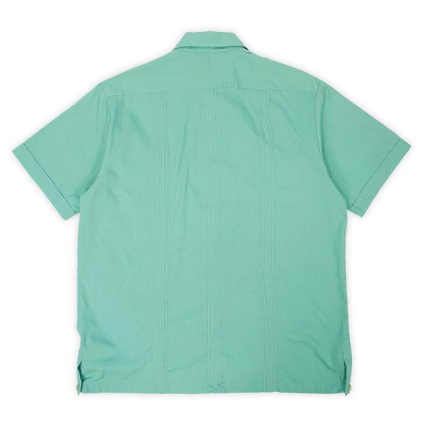 画像2: 90s The GENUINE HABAND GUAYABERA キューバシャツ "GREEN" (2)