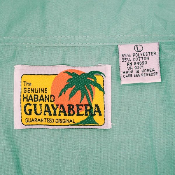 画像3: 90s The GENUINE HABAND GUAYABERA キューバシャツ "GREEN" (3)