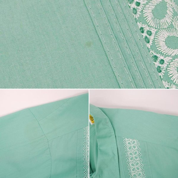 画像4: 90s The GENUINE HABAND GUAYABERA キューバシャツ "GREEN" (4)