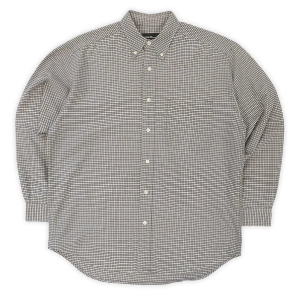 画像1: 00's Eddie Bauer ボタンダウンシャツ "Gray Plaid" (1)