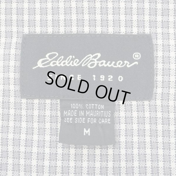 画像2: 00's Eddie Bauer ボタンダウンシャツ "Gray Plaid" (2)