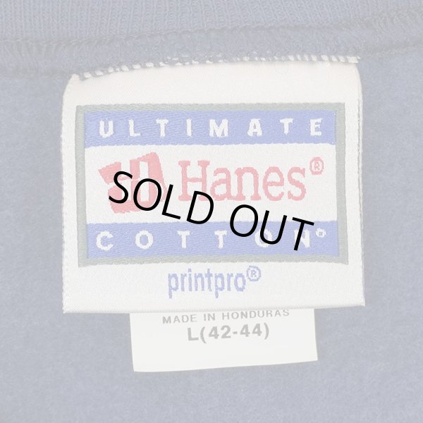 画像3: 00's Hanes ロゴ刺繍 スウェット "DEADSTOCK / NAVY" (3)