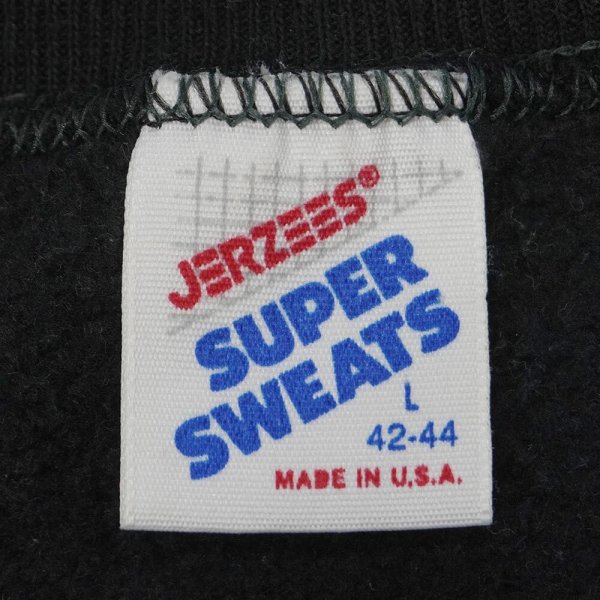 画像3: 80's JERZEES メッセージプリント スウェット "BLACK / MADE IN USA" (3)