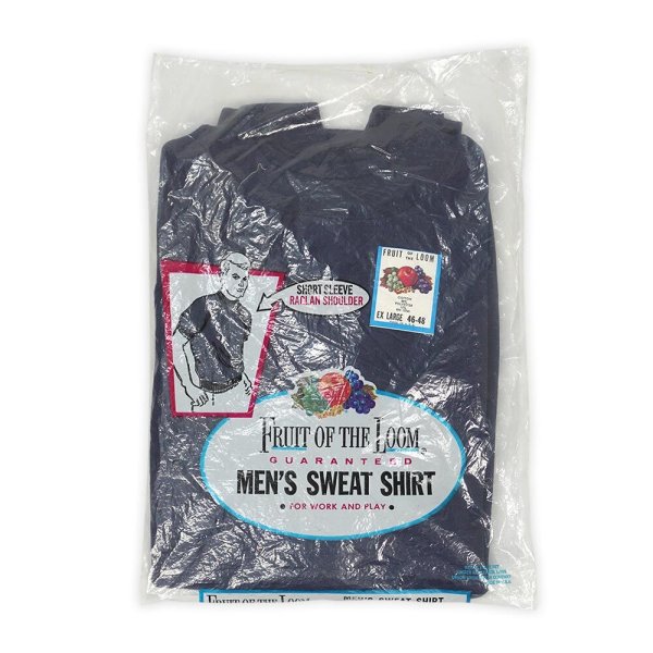 画像1: 60's Fruit of the loom S/S スウェット "NAVY / MADE IN USA / DEADSTOCK" (1)