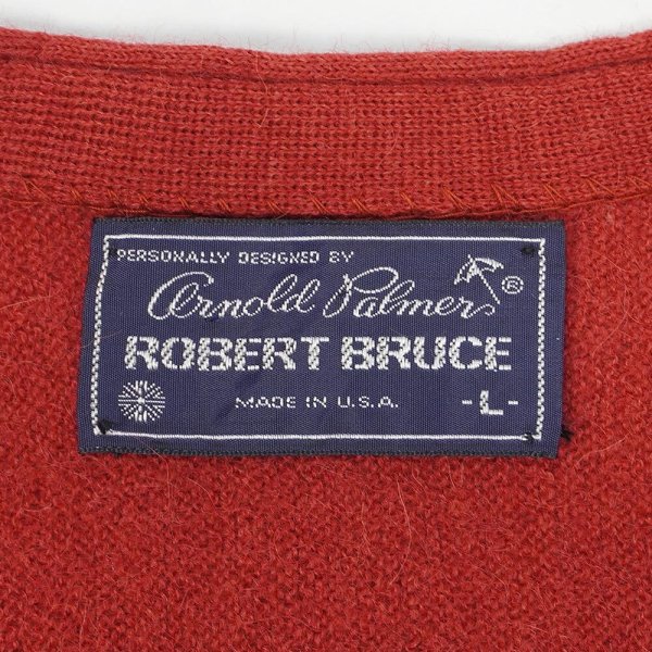 画像2: 80's Arnold Permer × ROBERT BRUCE アルパカカーディガン "MADE IN USA" (2)