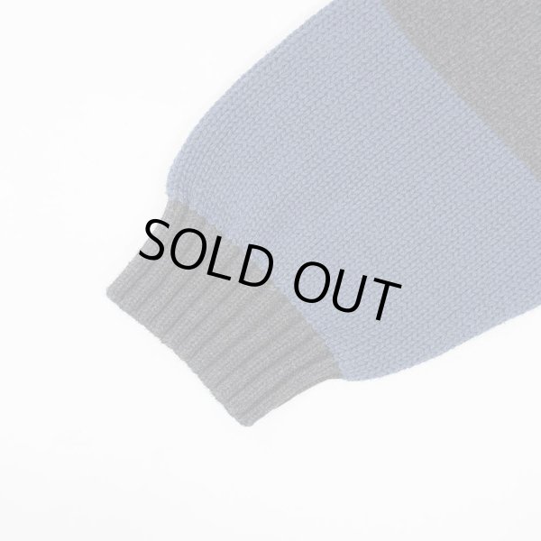 画像4: 00's ST.JOHN’S BAY マルチボーダー柄 コットンニット “NAVY × GRAY” (4)