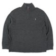 画像1: 00's Polo Ralph Lauren ハーフジップ コットンニット "CHARCOAL GRAY" (1)