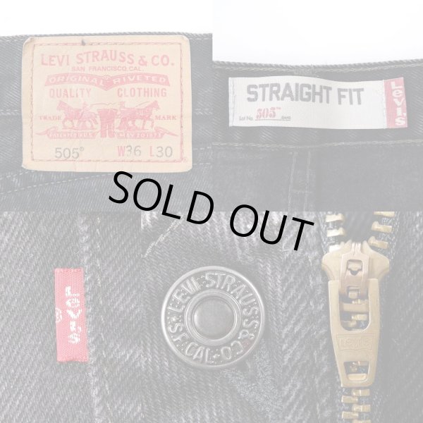 画像3: 00's Levi's 505 ブラックデニムパンツ "W36 L30" (3)