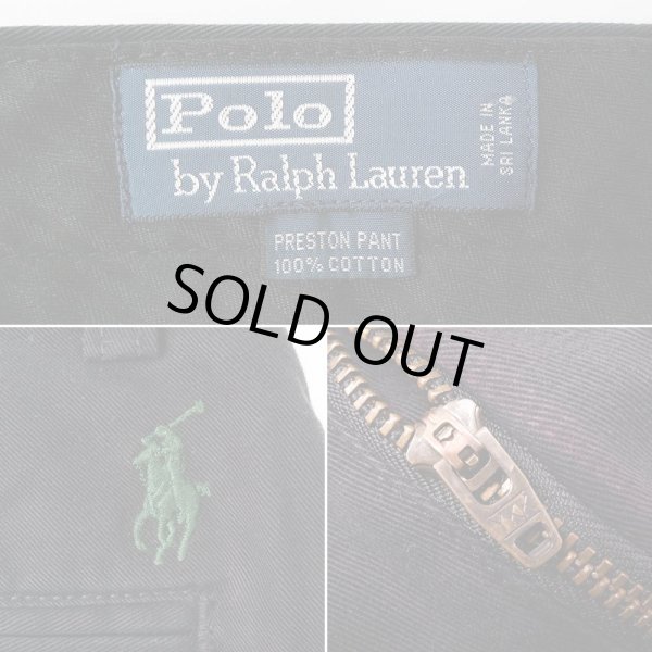画像4: 00's Polo Ralph Lauren ノータック チノトラウザー “PRESTON PANT / BLACK / DEADSTOCK” (4)