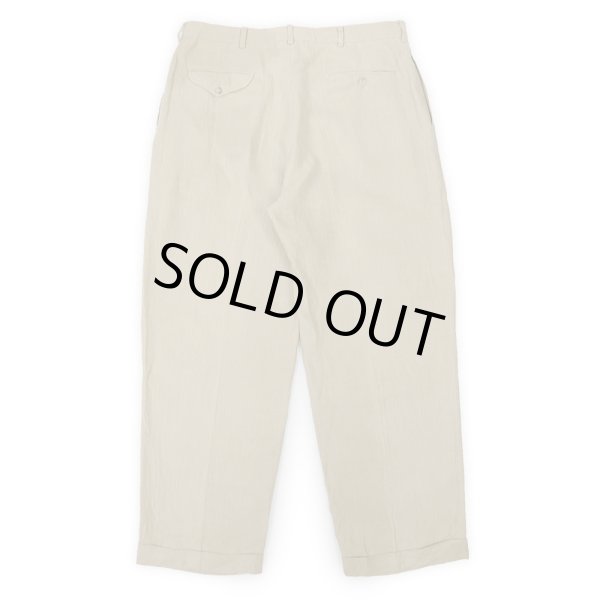 画像2: 90's Polo Ralph Lauren 2タック リネントラウザー "W36 L30" (2)