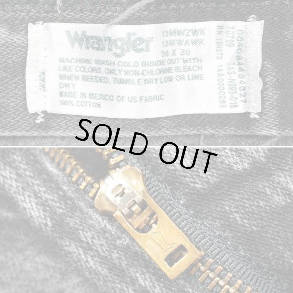 画像4: 00's Wrangler 13MWZWK ブラックデニムパンツ (4)