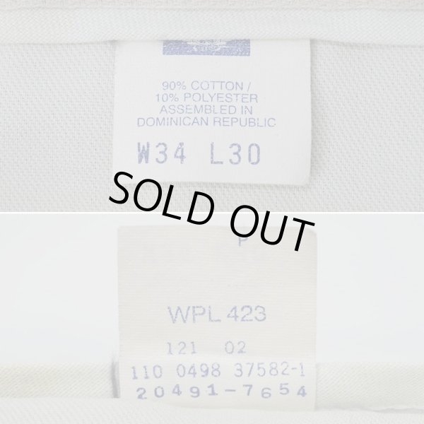 画像3: 90's DOCKERS 2タック コットントラウザー "W34 L30 / NAVY Plaid" (3)