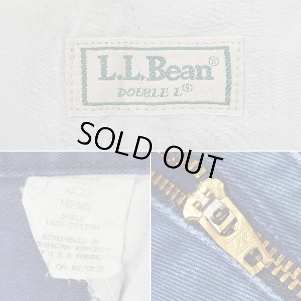 画像3: 90's L.L.Bean コットンワークパンツ "FADE NAVY / W35 L32" (3)