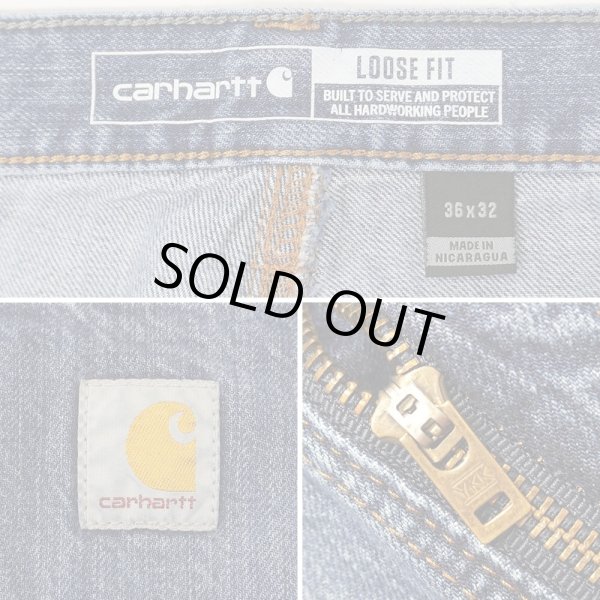 画像3: 00's Carhartt デニムペインターパンツ "W36 L32" (3)