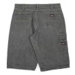 画像1: 00's Dickies 先染めブラックデニム バギーショーツ (1)