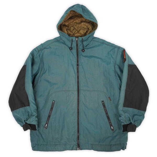 画像1: 90's Columbia パデッドフーディージャケット "CONVERT" (1)