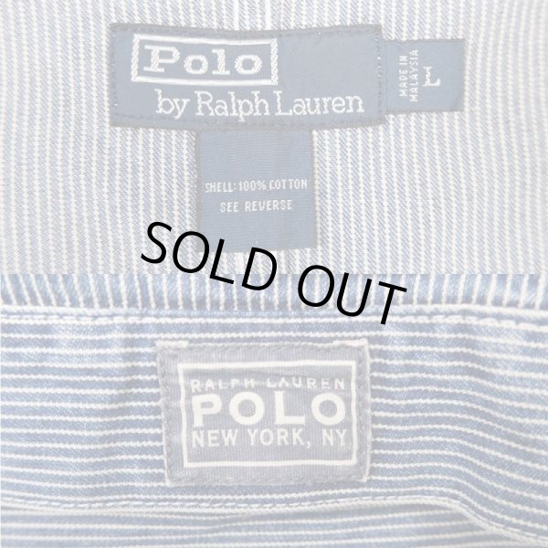 画像3: 90's Polo Ralph Lauren ヒッコリーストライプ柄 ワークジャケット (3)