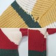 画像4: 70's TOWN CRAFT マルチボーダー柄 ヘンリーネックカットソー (4)
