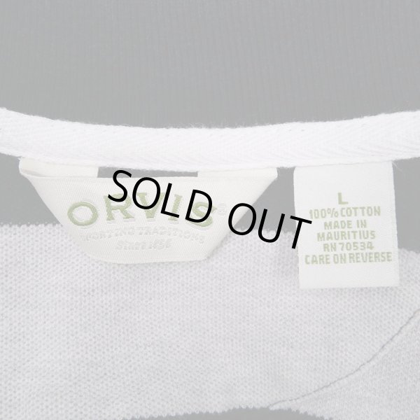 画像2: 90's ORVIS ボーダー柄 ポロシャツ (2)