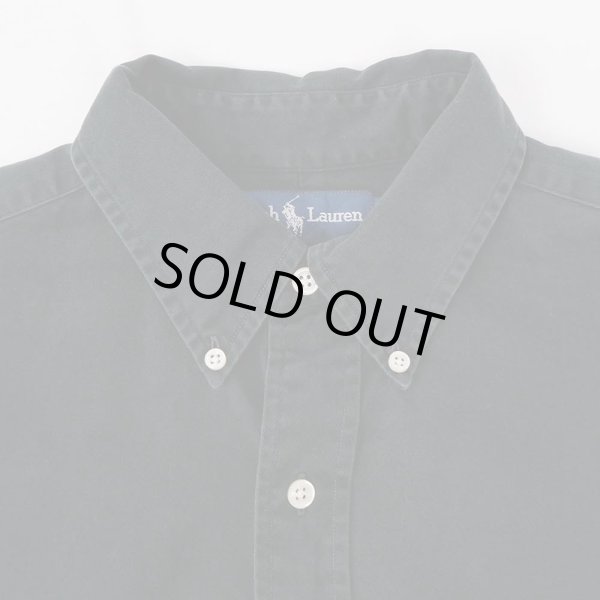 画像4: 90's Polo Ralph Lauren ボタンダウンシャツ "BLACK / BLAKE" (4)