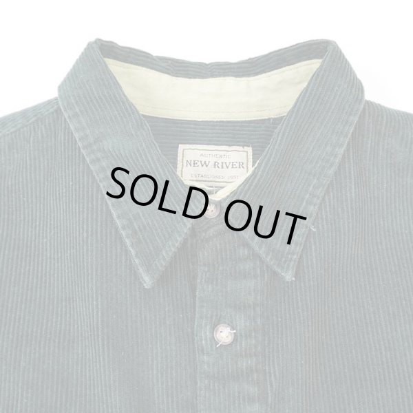 画像3: 90's NEW RIVER 太畝コーデュロイ プルオーバーシャツ (3)