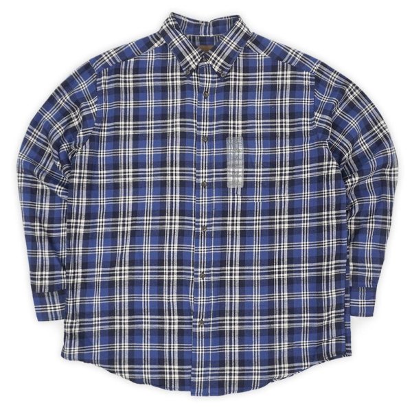 画像1: 90-00's ST JOHN'S BAY フランネル ボタンダウンシャツ "DEADSTOCK / Blue Plaid" (1)