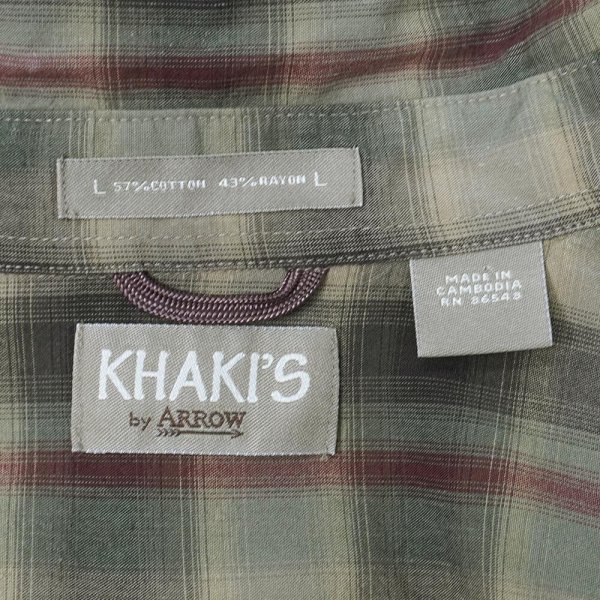 画像2: 90's KHAKI'S by ARROW レギュラーカラーシャツ "Cotton × Rayon / Ombre Plaid" (2)
