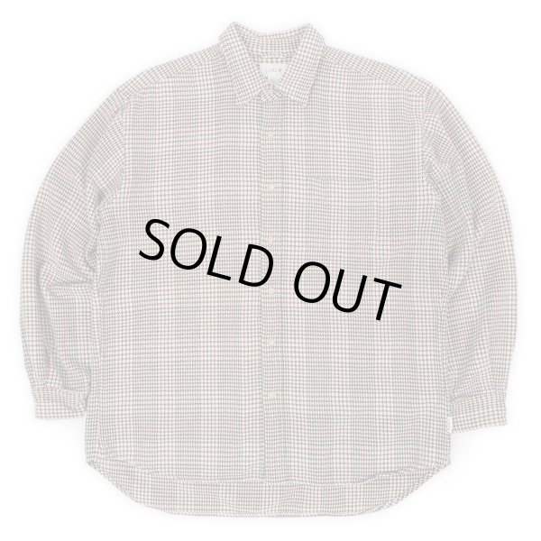 画像1: 00's J.CREW ハウンドトゥース柄 ヘビーネルシャツ (1)