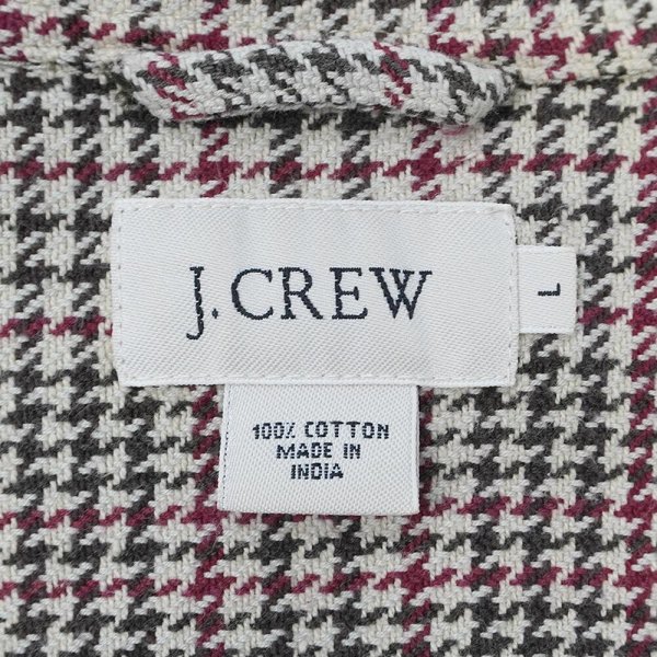 画像2: 00's J.CREW ハウンドトゥース柄 ヘビーネルシャツ (2)