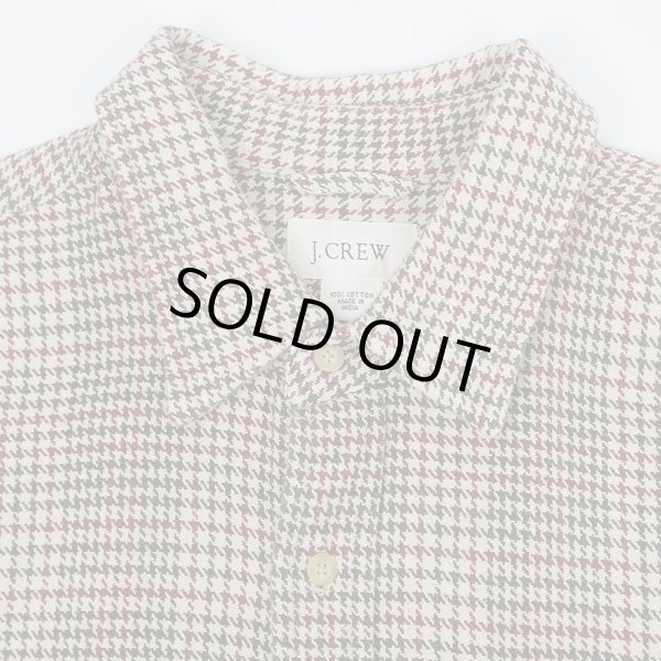 画像3: 00's J.CREW ハウンドトゥース柄 ヘビーネルシャツ (3)