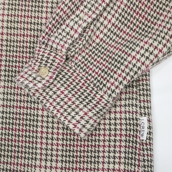 画像4: 00's J.CREW ハウンドトゥース柄 ヘビーネルシャツ (4)