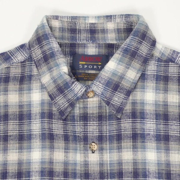 画像3: 90's ARROW SPORT オンブレチェック柄 フランネルシャツ "DEADSTOCK" (3)